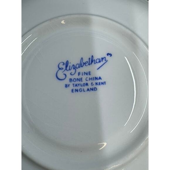 Elizabethan fine bone china, Taylor and Kent, England, Blue and white floral - Picture 6 of 14